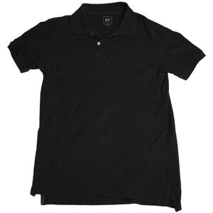 GAP Black Short Sleeve Classic Fit Polo Shirt Mens XS Made in Pakistan